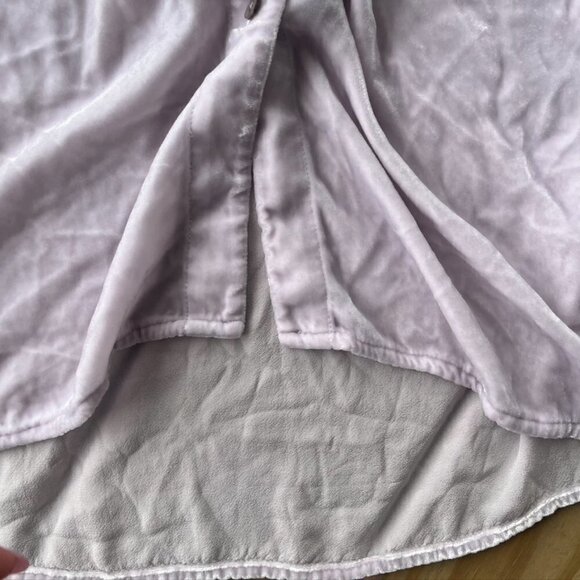 ** Eileen Fisher Velour Button Down Tunic Top Shirt Blouse Powder Pink Sz XL - Picture 12 of 12